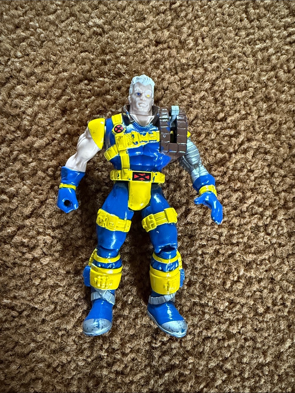 Marvel Cable Action Figure - Blue, Yellow & Silver Accents